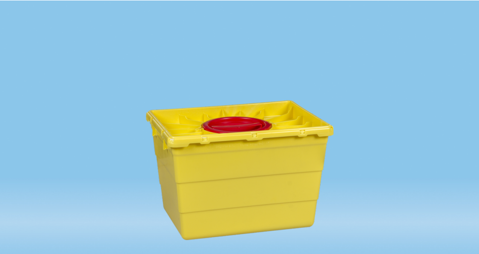 Sarstedt Multi-Safe steril, eckig, gelb Entsorgungsbehälter, 60 l