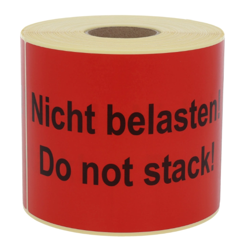 Versandetikett "Do not stack"